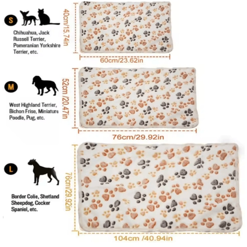 UltraSoft Fluffy Fleece Pet Blanket For Dogs Cats 6