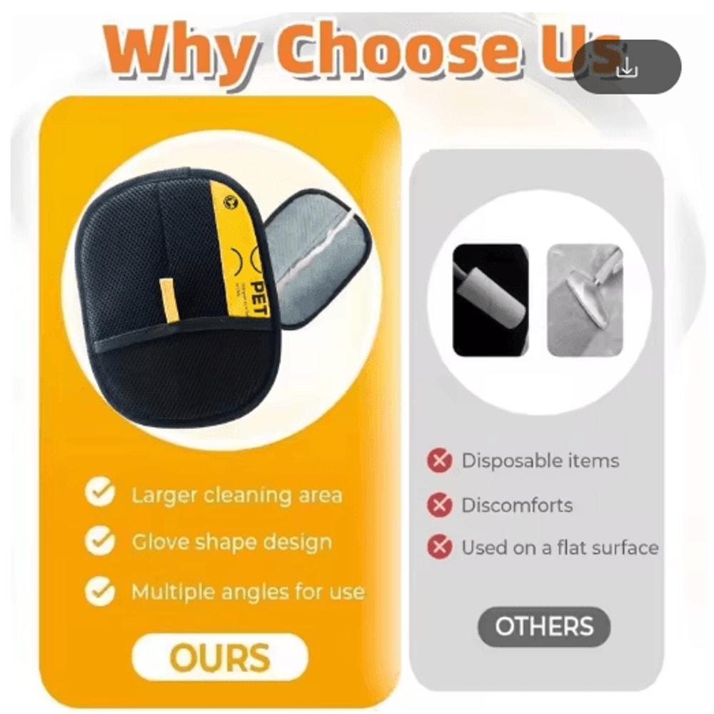 Electrostatic Pet Hair Removal Grooming Glove For Cats Dogs 7