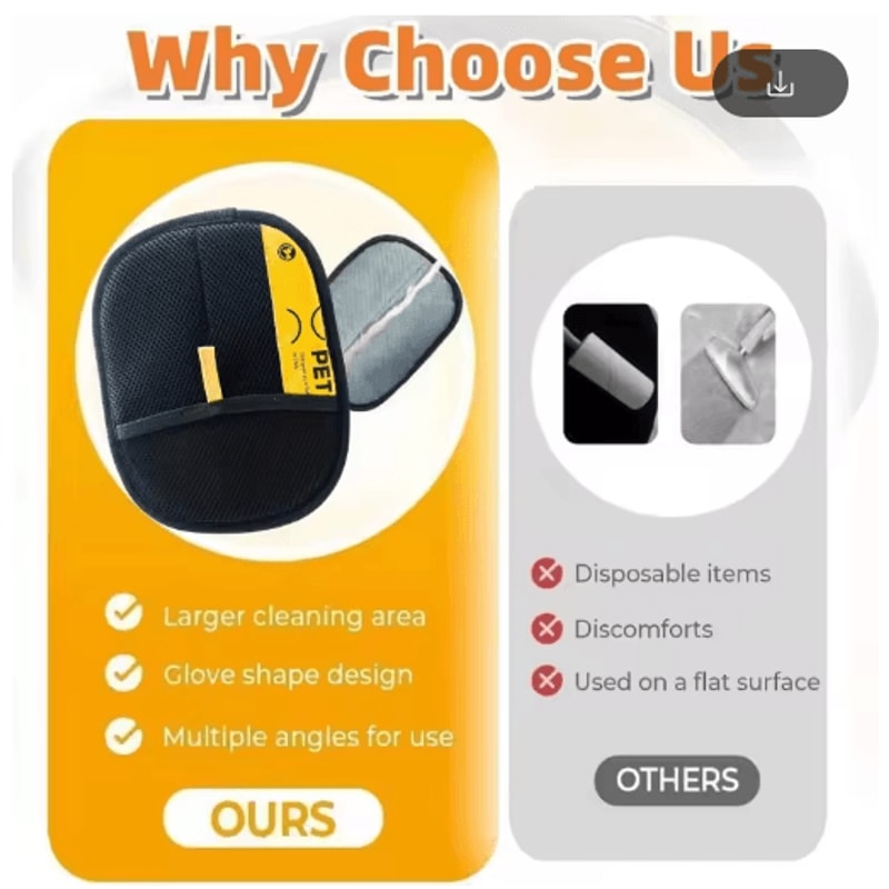 Electrostatic Pet Hair Removal Grooming Glove For Cats Dogs 7