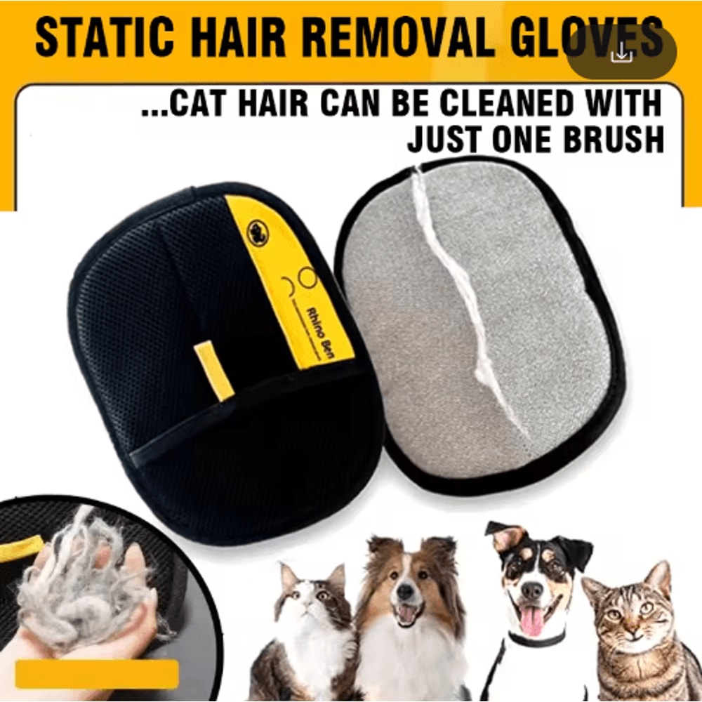 Electrostatic Pet Hair Removal Grooming Glove For Cats Dogs 0