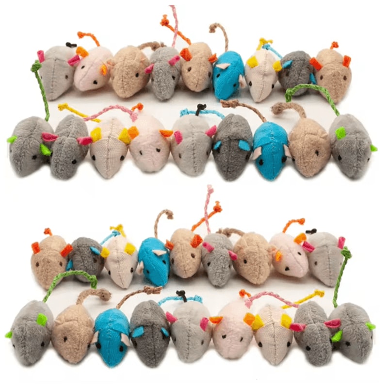 Rattle Catnip Mouse Toys Set For Interactive Indoor Play 3