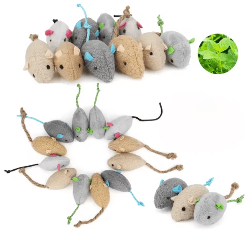 Rattle Catnip Mouse Toys For Interactive Indoor Play 0
