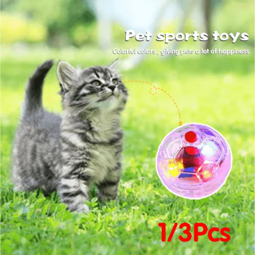 Motion Activated Light Up Interactive Cat Ball Toy 4