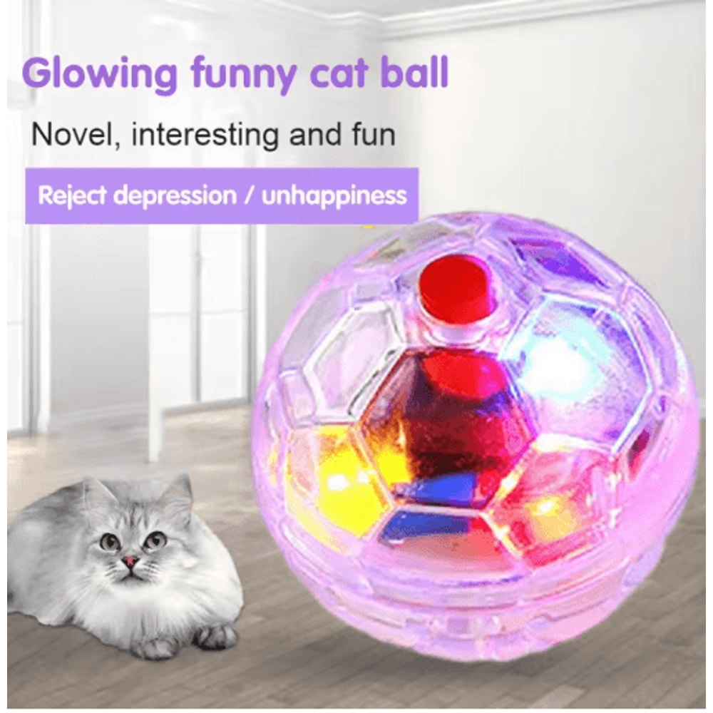 Motion Activated Light Up Interactive Cat Ball Toy 5