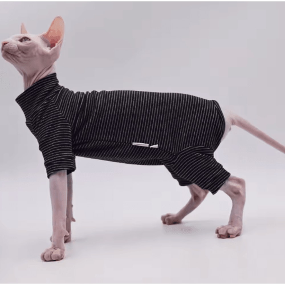 Cozy FourLegged Cat Jacket For Sphynx Hairless Cats 4
