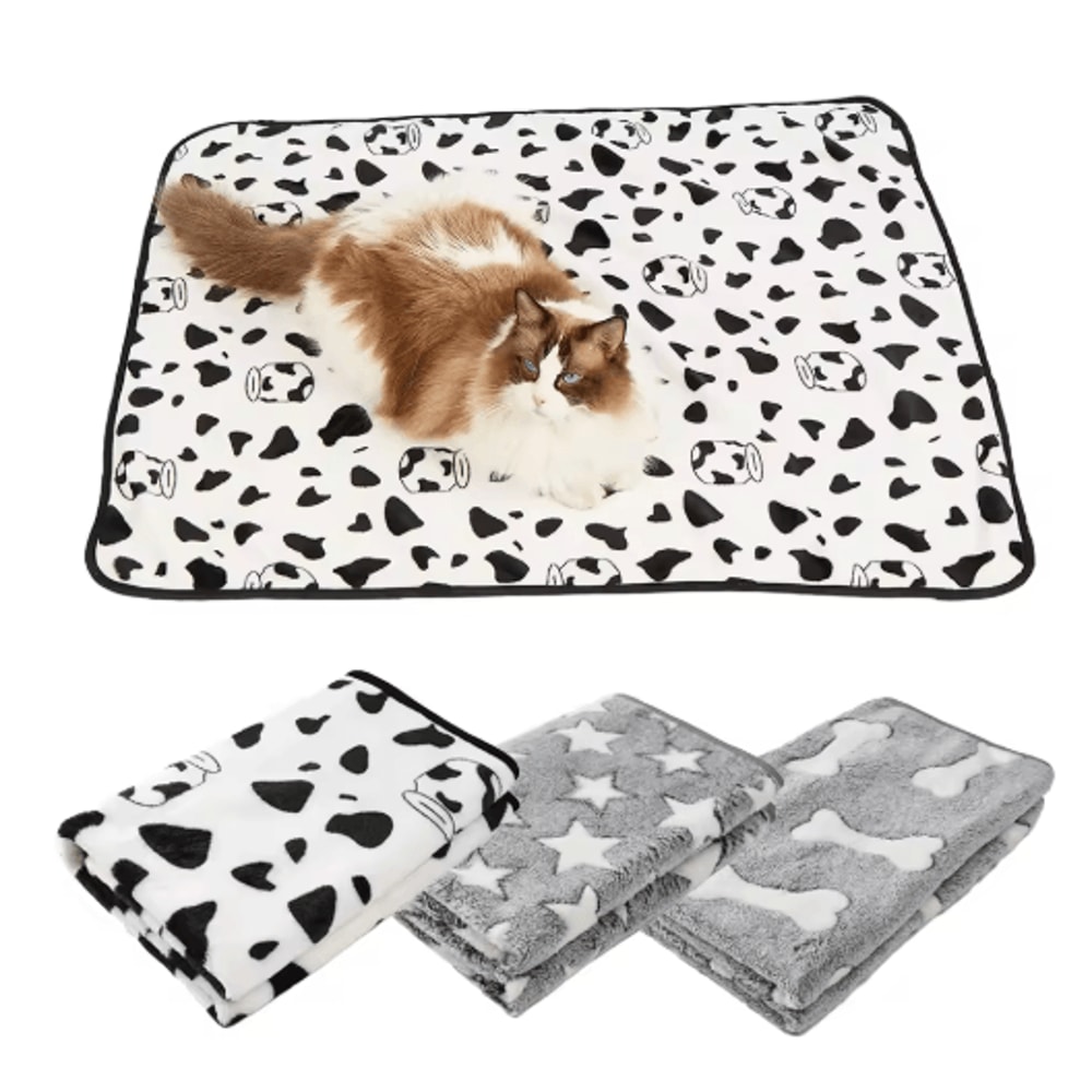 Warm Plush Winter Pet Blanket Cozy Cat Bed Mat 0