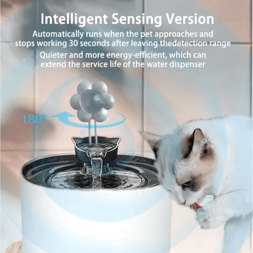 USB Automatic Cat Water Fountain With Quiet Filtration System 15