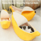 Cute Banana Shape Cozy Cat Bed For Deep Winter Sleep 0