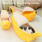 Cute Banana Shape Cozy Cat Bed For Deep Winter Sleep 0