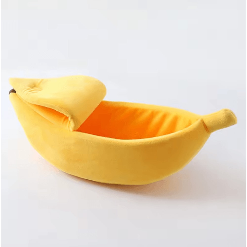Cute Banana Shape Cozy Cat Bed For Deep Winter Sleep 4
