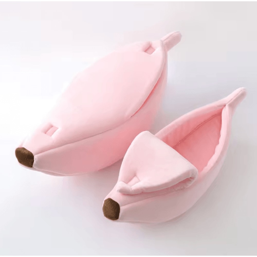 Cute Banana Shape Cozy Cat Bed For Deep Winter Sleep 5