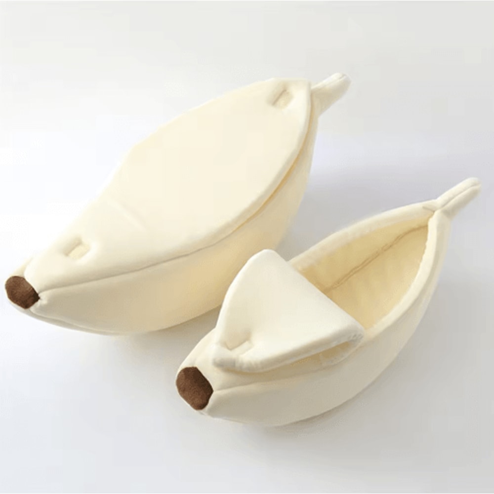 Cute Banana Shape Cozy Cat Bed For Deep Winter Sleep 6