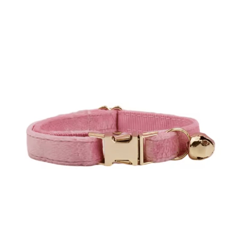 Personalized Velvet Cat Collar With Engraved Name Bow Bell 4