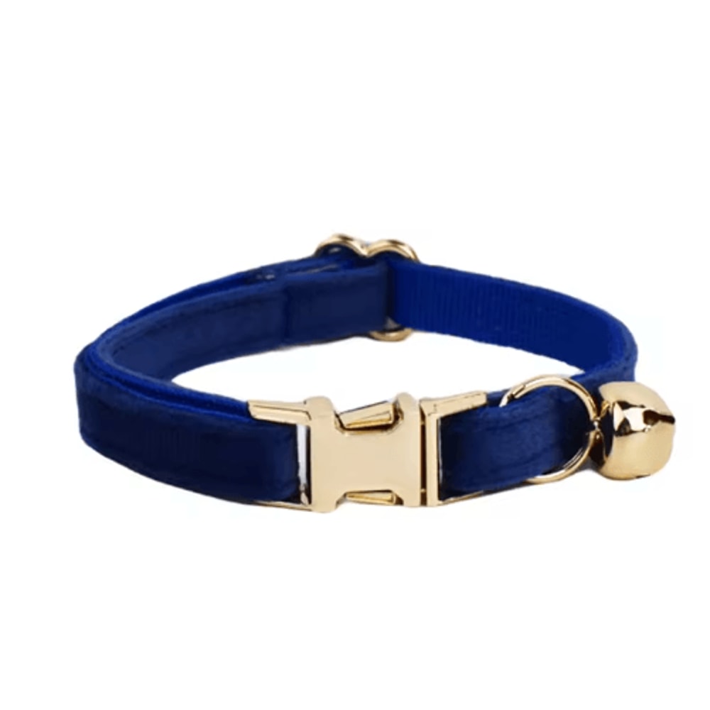 Personalized Velvet Cat Collar With Engraved Name Bow Bell 22
