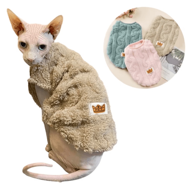Soft Fleece Pullover Sweatshirt For Cats Small Dogs 0
