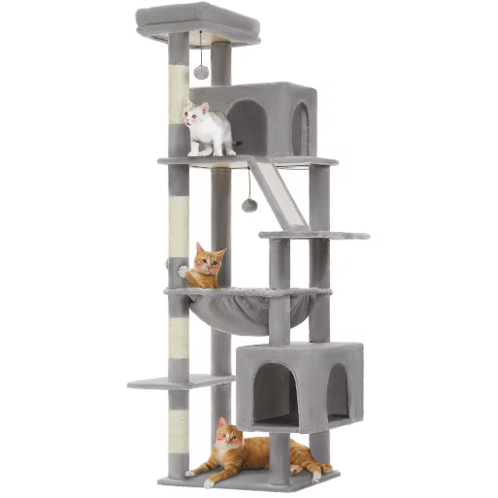 MultiLevel Cat Tree Tower With Large Condo Beds Scratching Posts 3