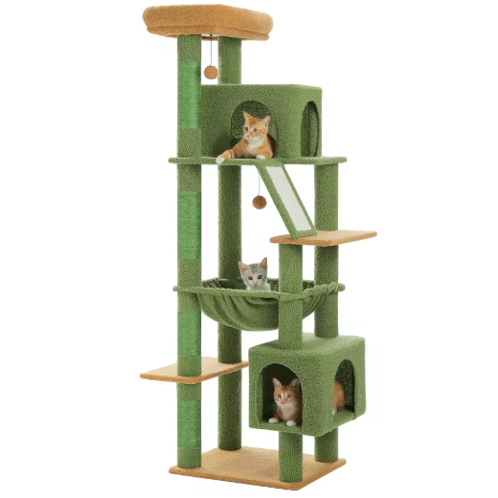 MultiLevel Cat Tree Tower With Large Condo Beds Scratching Posts 4