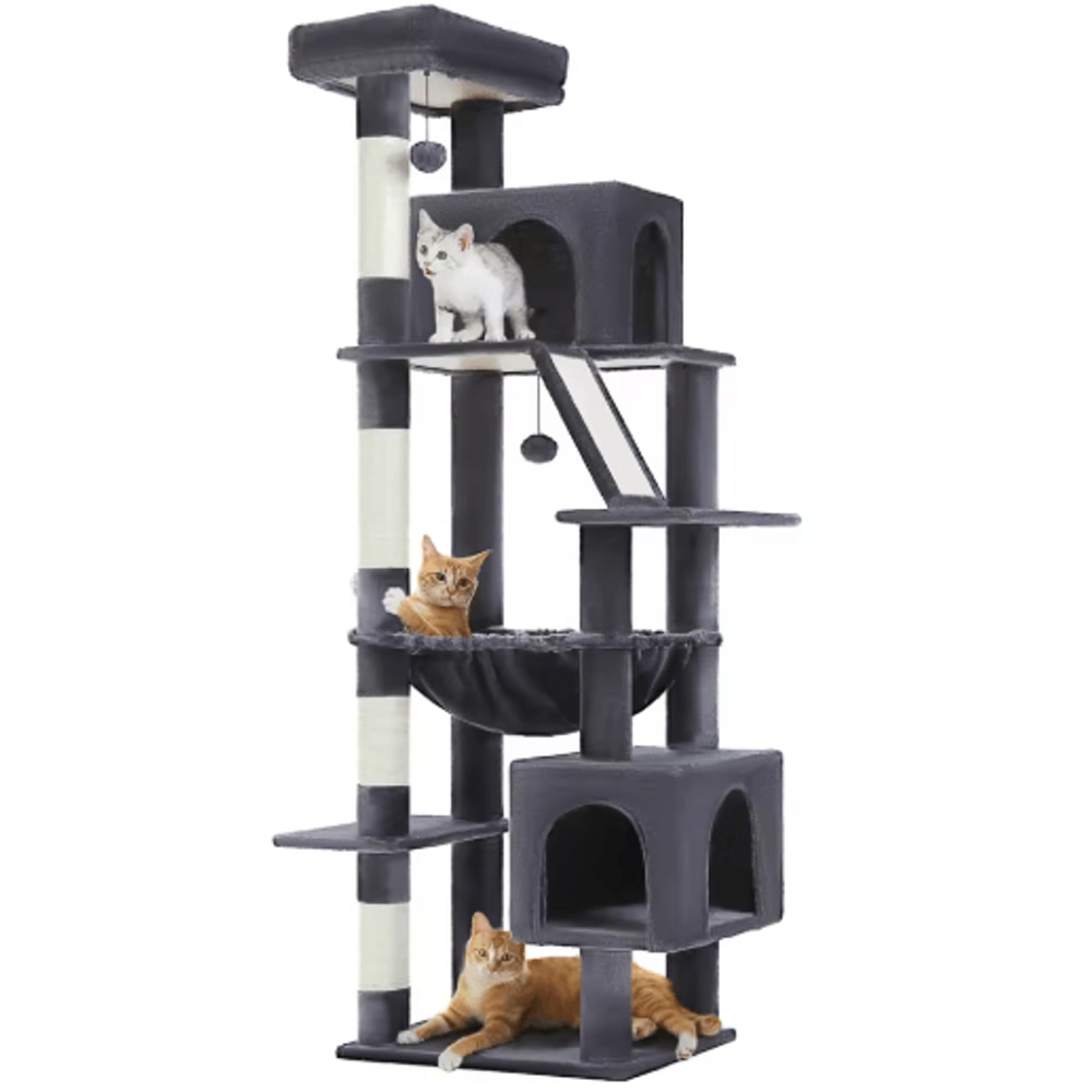 MultiLevel Cat Tree Tower With Large Condo Beds Scratching Posts 5