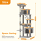 MultiLevel Cat Tree Tower With Large Condo Beds Scratching Posts 8