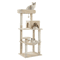 MultiLevel Plush Cat Tree Tower With Hammock Condo Bed 1