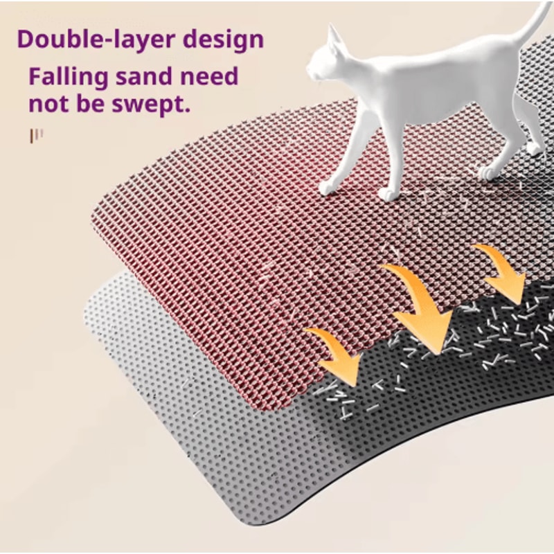 Large Waterproof DoubleLayer Cat Litter Trapping Mat 8
