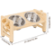 PawRise Adjustable Elevated Pet Bowl Stand With Stainless Steel Dishes 1