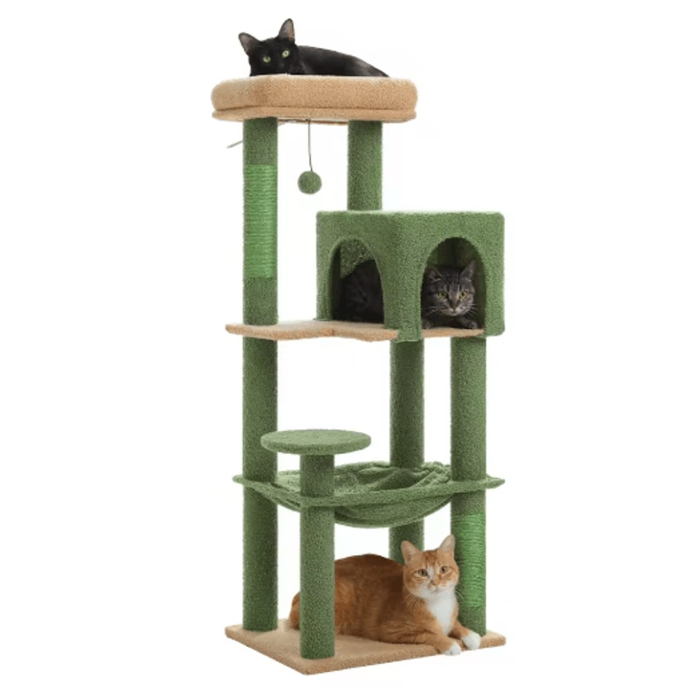 Climb Nest Multi Level Cat Tree Tower With Hammock Condo Scratching Posts 1