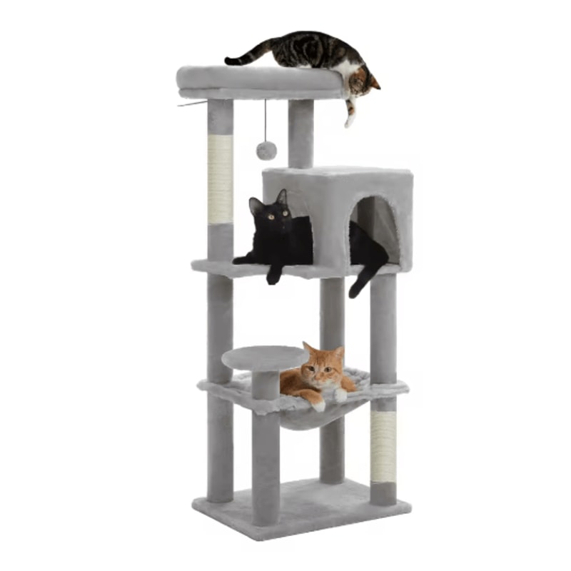 Climb Nest Multi Level Cat Tree Tower With Hammock Condo Scratching Posts 10