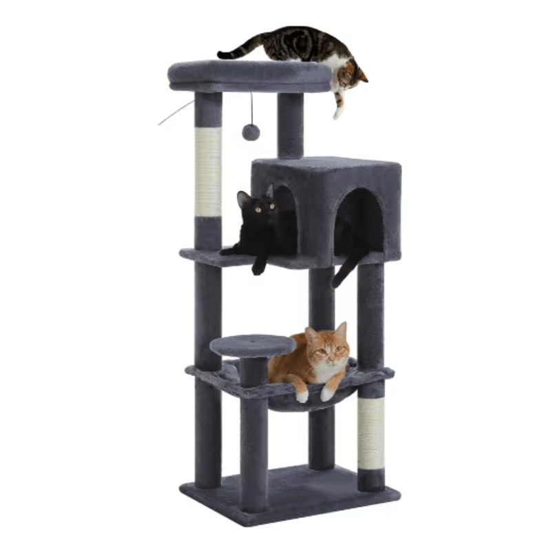 Climb Nest Multi Level Cat Tree Tower With Hammock Condo Scratching Posts 2