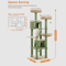 Climb Nest Multi Level Cat Tree Tower With Hammock Condo Scratching Posts 7