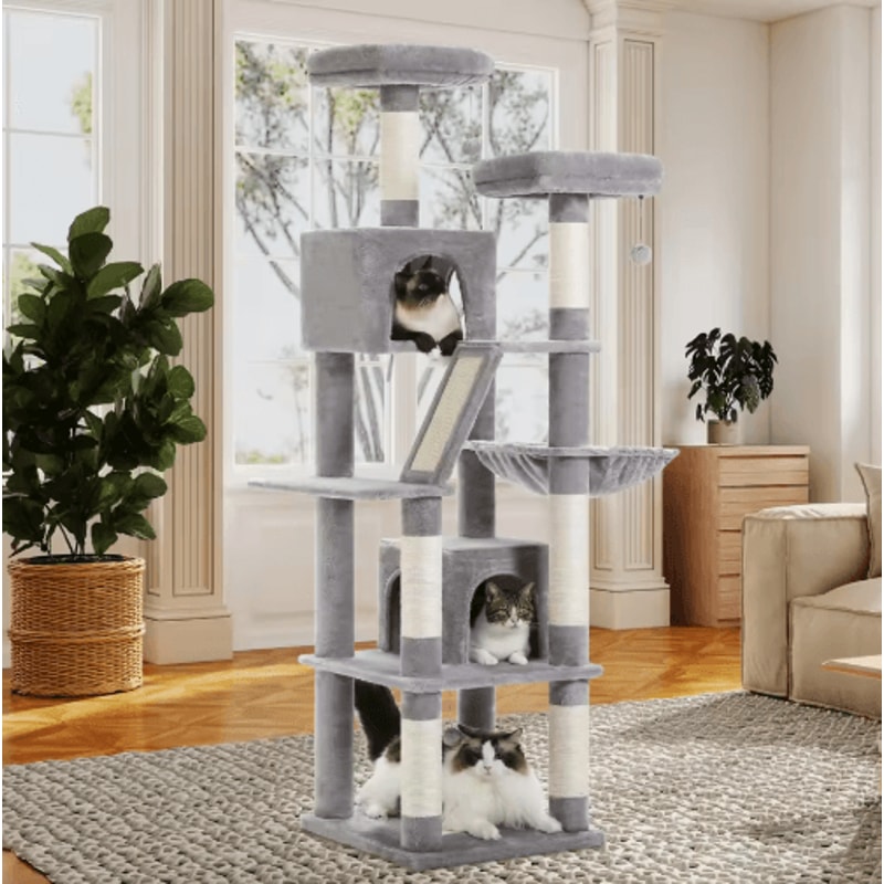 Climb Nest Multi Level Cat Tree Tower With Hammock Condo Scratching Posts 0