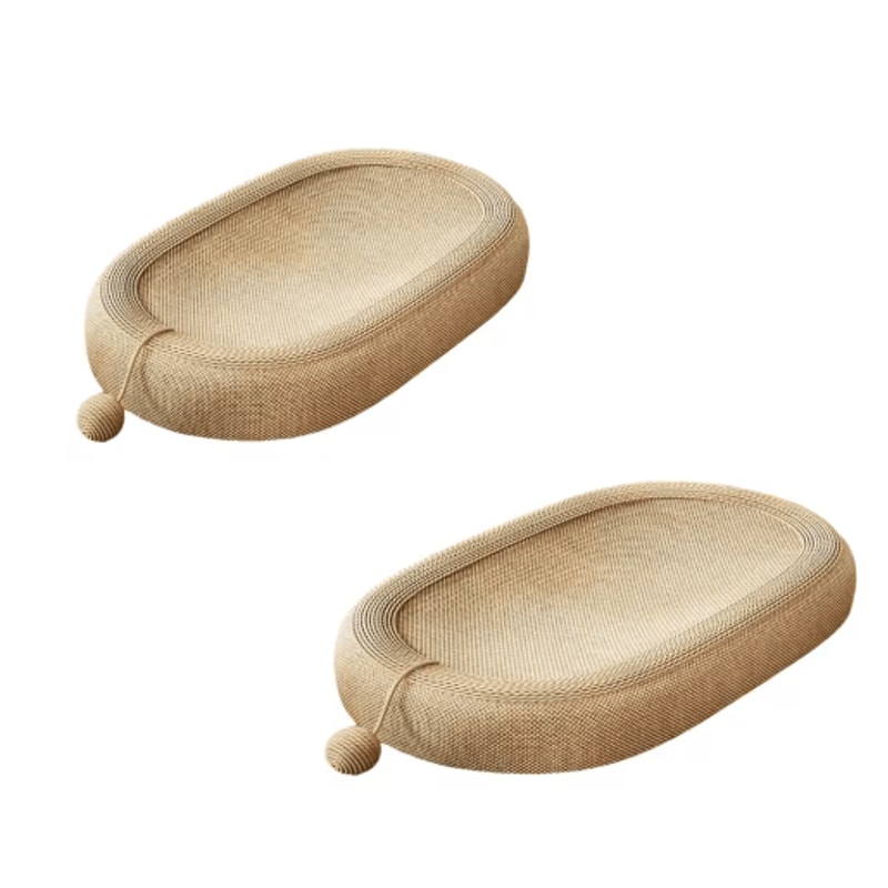 ScratchLoung Sisal Cat Scratcher Sofa With Interactive Ball Toy 4
