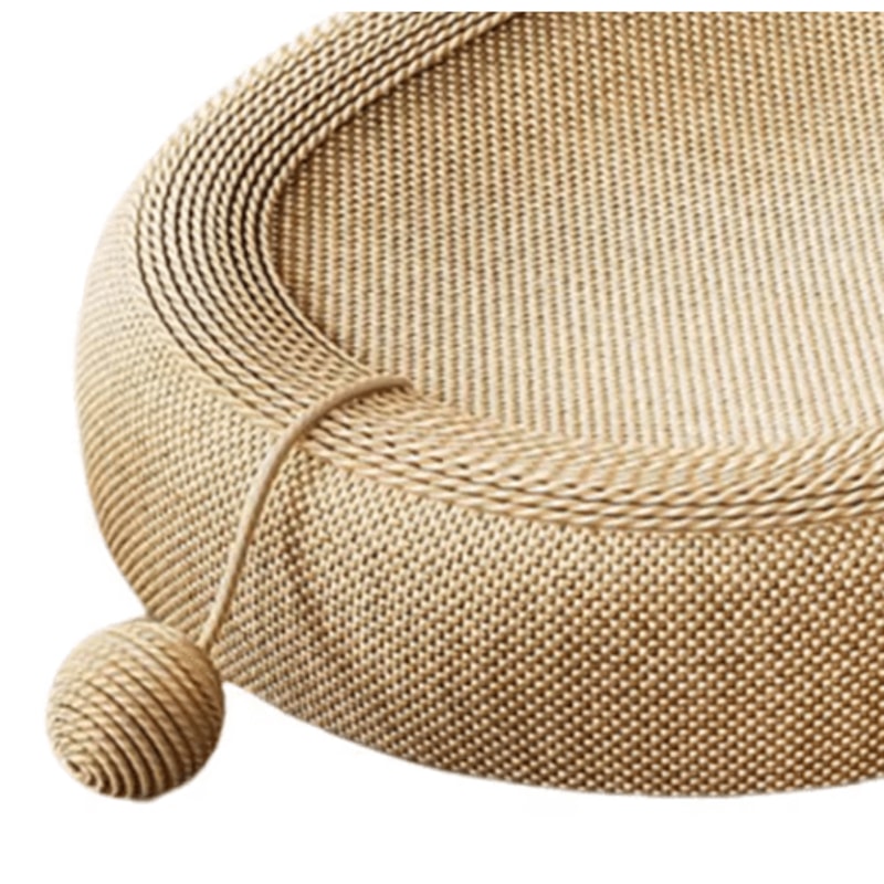 ScratchLoung Sisal Cat Scratcher Sofa With Interactive Ball Toy 6