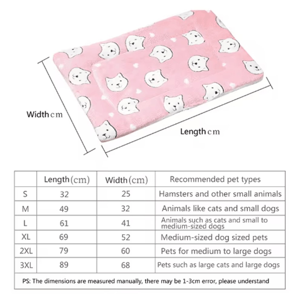 Cloud Nest Thickened Flannel Pet Sleeping Mat Warm Cushion For Cats Small Dogs 6