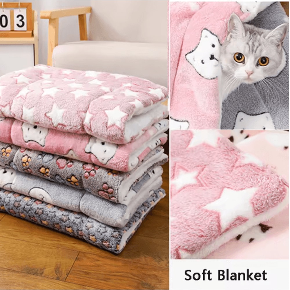 Cloud Nest Thickened Flannel Pet Sleeping Mat Warm Cushion For Cats Small Dogs 7