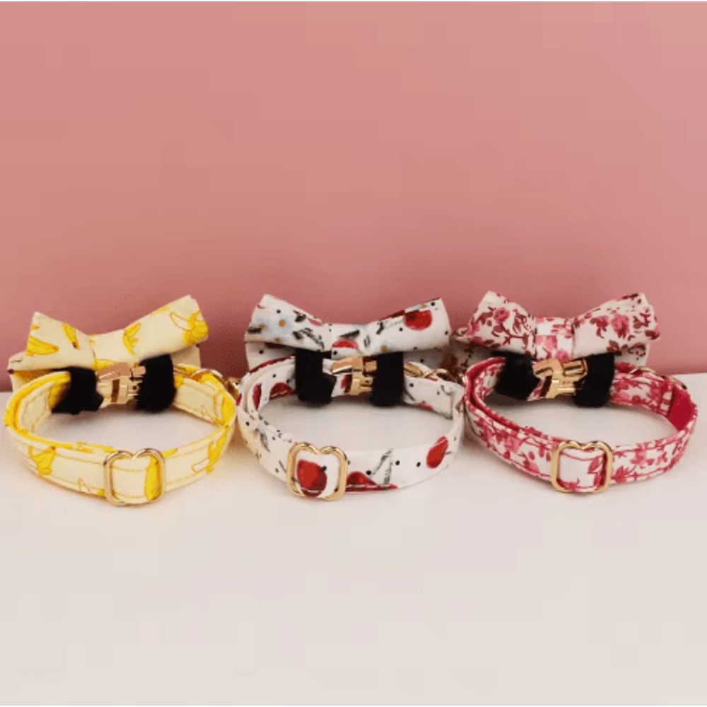 Bella Bow Personalized Cat Collar With Adjustable Safety Buckle 16