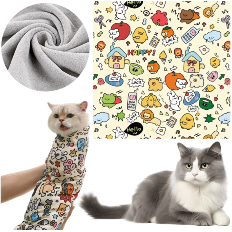 CalmiPaws Cat Calming Wrap AntiScratch Burrito Swaddle For Grooming Care 7