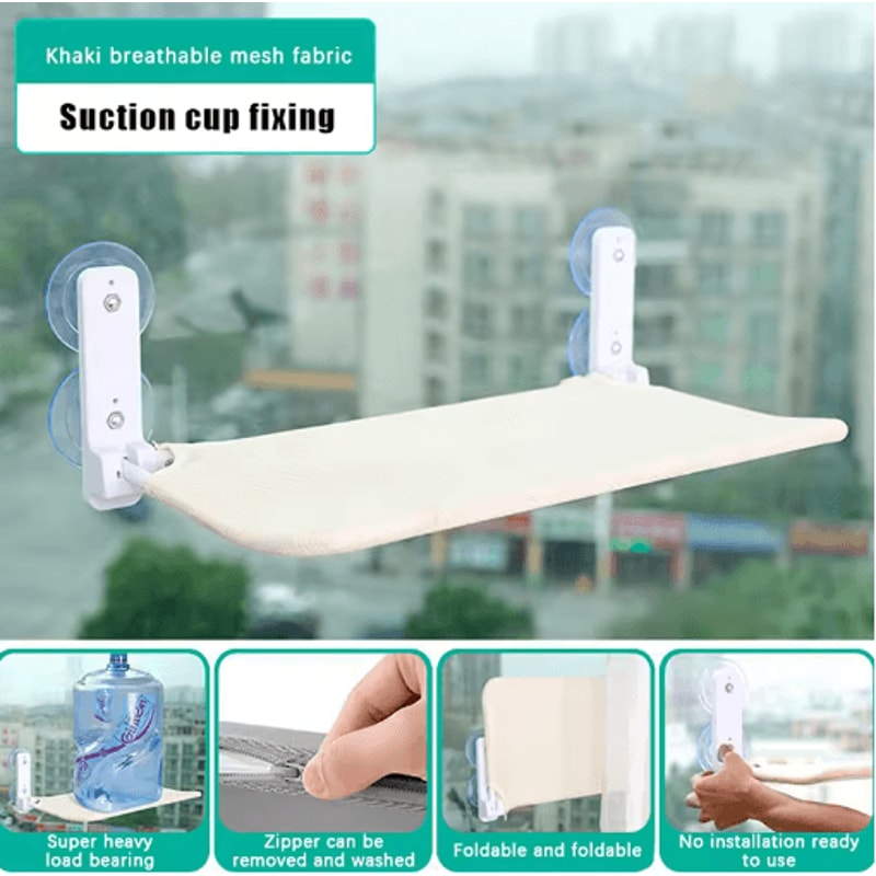 SkyLounge Foldable Window Cat Hammock With Suction Cups 2