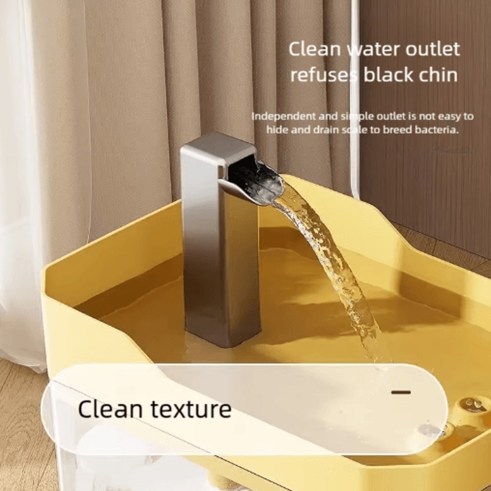 CrystalFlow Automatic Pet Water Fountain Transparent Circulating Water Dispenser 7