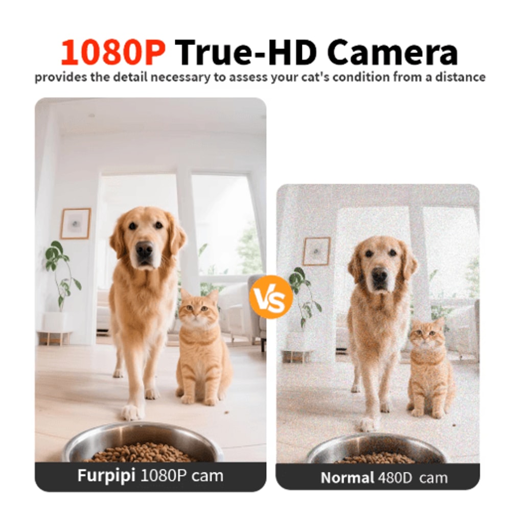 Furpipi Smart Automatic Pet Feeder With 1080P HD Camera App Control 10