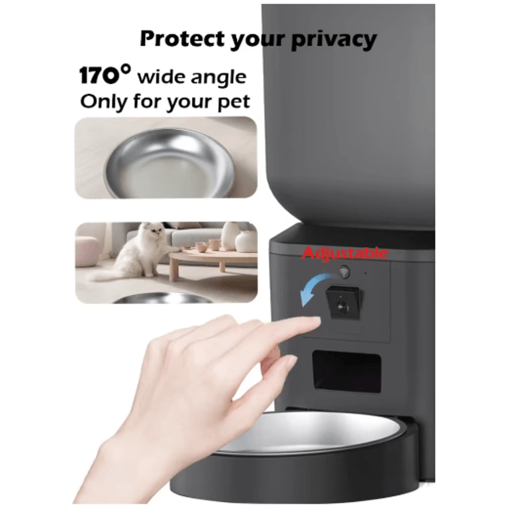 Furpipi Smart Automatic Pet Feeder With 1080P HD Camera App Control 8