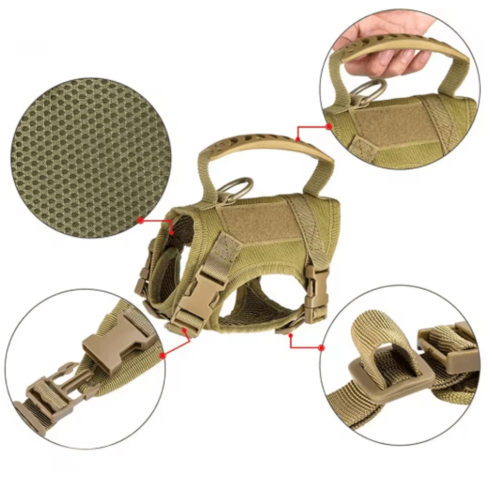 TrailGuar Tactical Cat Harness Leash Vest Set For Outdoor Adventures 8