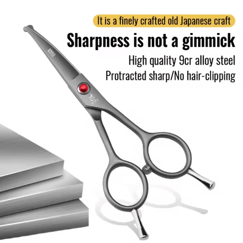 Fenice Professional Round Tip Pet Grooming Scissors Safe Trimming Tool For Eyes Face Paws 11