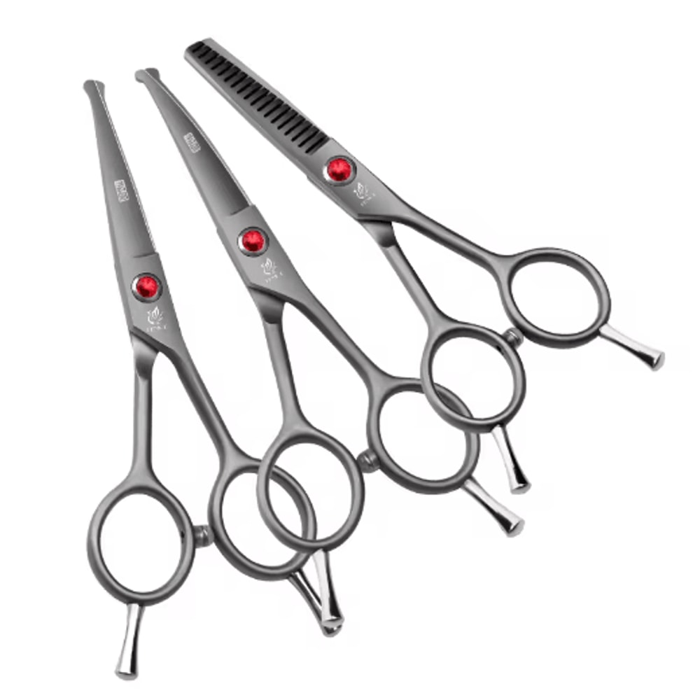 Fenice Professional Round Tip Pet Grooming Scissors Safe Trimming Tool For Eyes Face Paws 12