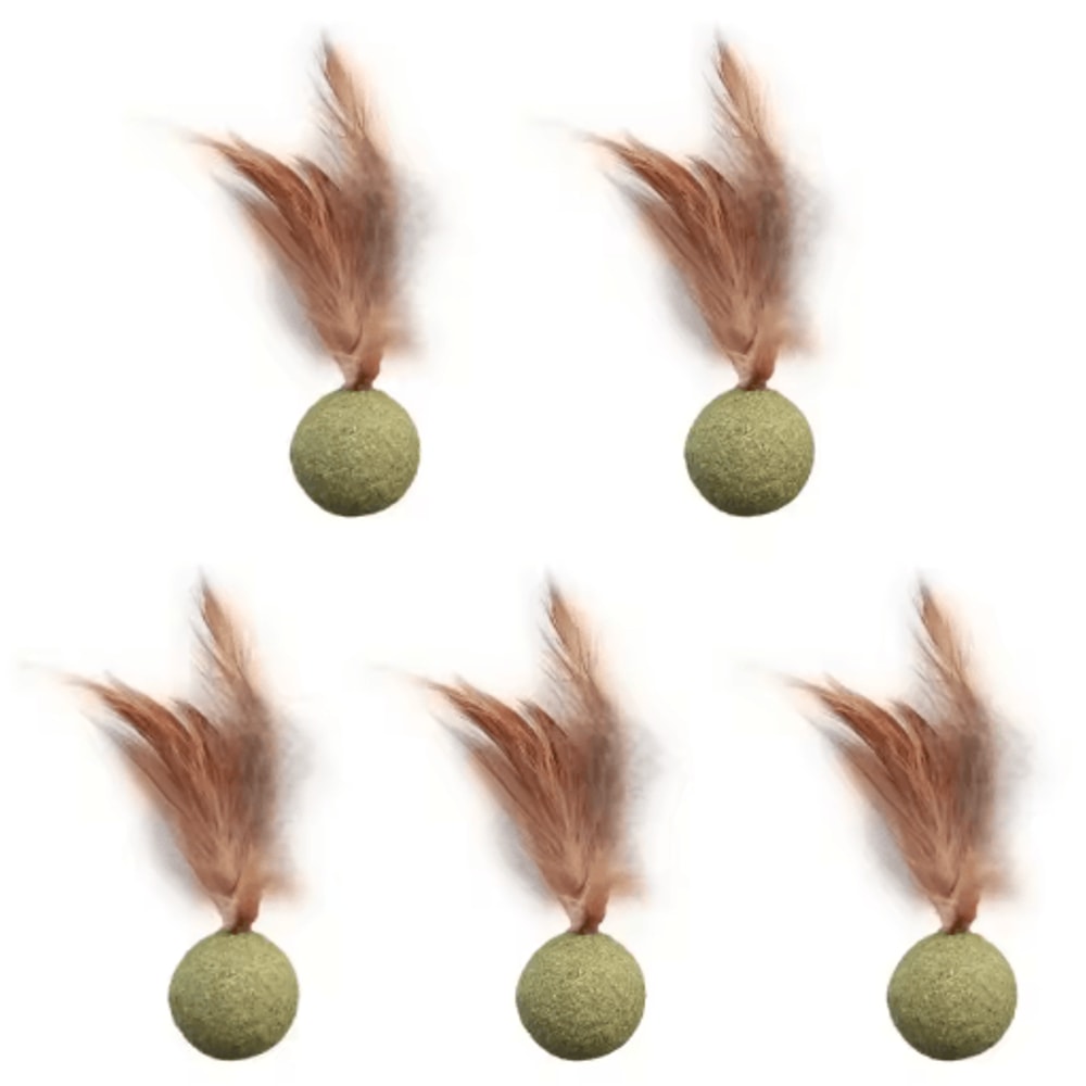 MintyPaws Edible Catnip Ball Toy Interactive Dental Chasing Treat For Cats 0