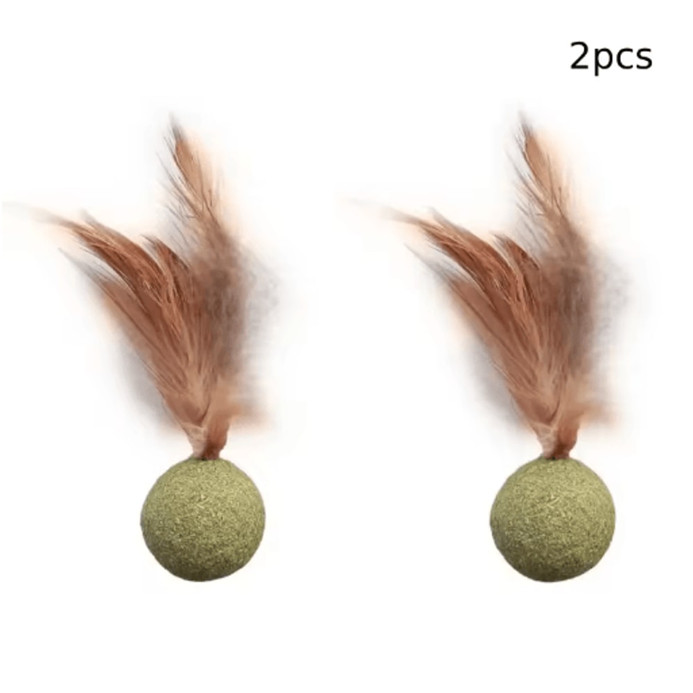 MintyPaws Edible Catnip Ball Toy Interactive Dental Chasing Treat For Cats 3