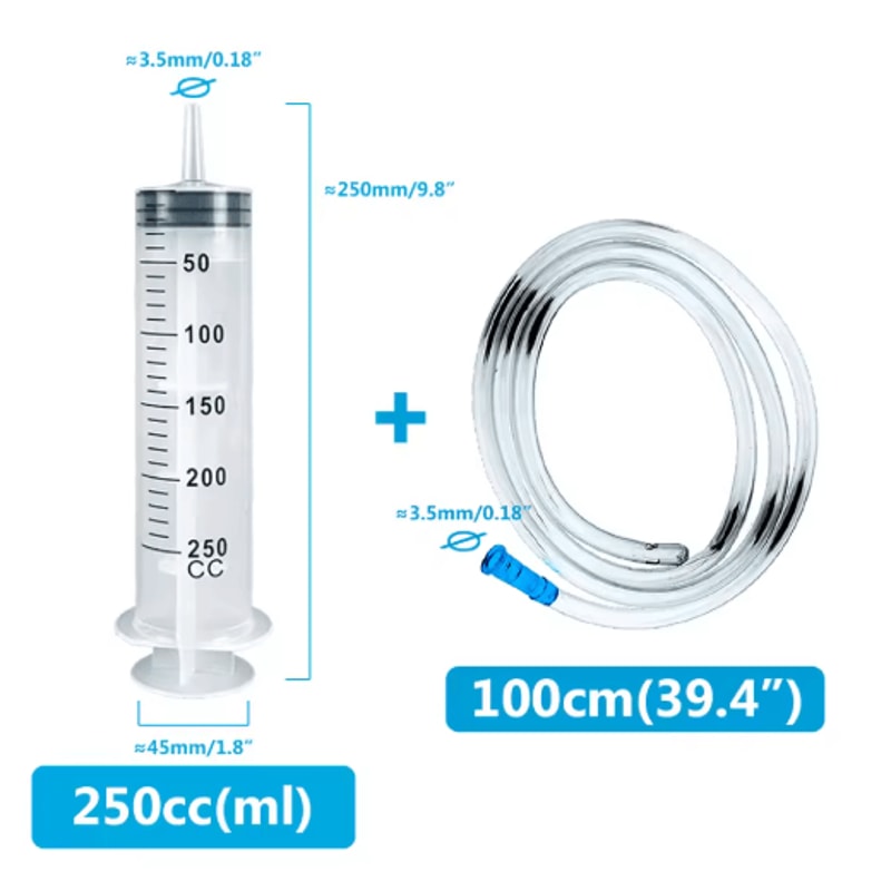 Flow Master Large Capacity Feeding Syringe Kit With Hose MultiPurpose Pet Care Injector 2