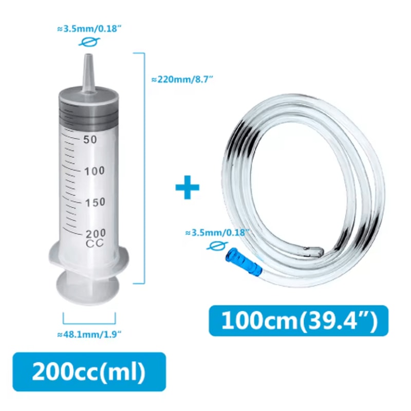 Flow Master Large Capacity Feeding Syringe Kit With Hose MultiPurpose Pet Care Injector 3