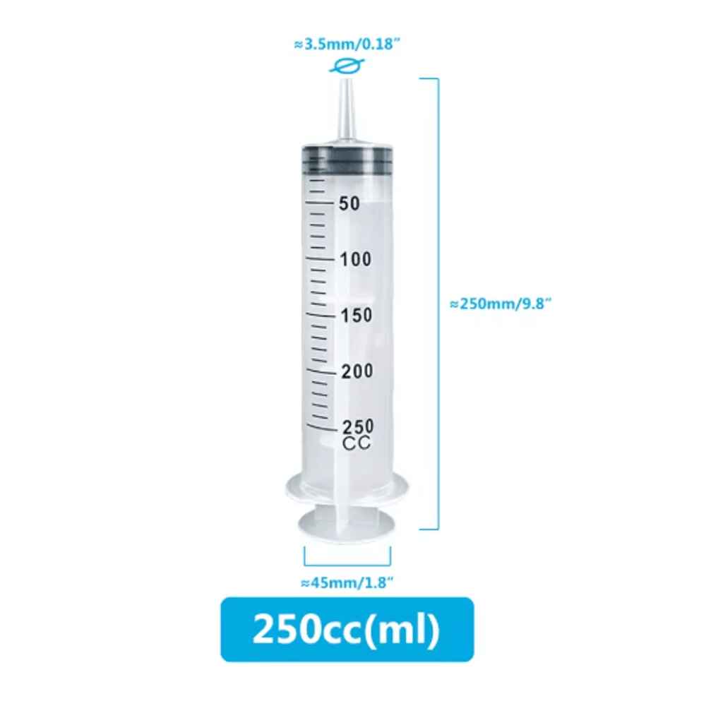 Flow Master Large Capacity Feeding Syringe Kit With Hose MultiPurpose Pet Care Injector 8