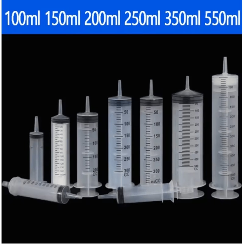Flow Master Large Capacity Feeding Syringe Kit With Hose MultiPurpose Pet Care Injector 18